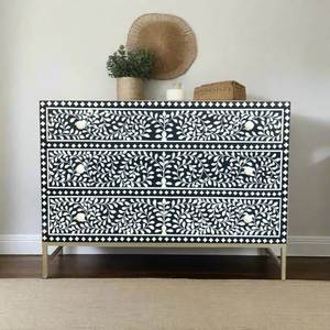 Meuble console de luxe moderne en os incrusté d'Inde, vente en gros, commode en nacre pour usage scolaire ou résidentiel - Product Image 4