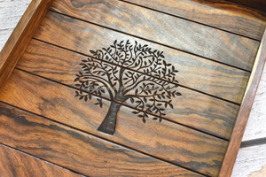 Plateau de service en bois de la meilleure qualité pour des idées de cadeaux uniques et des cadeaux personnalisés en provenance d'Inde - Product Image 2