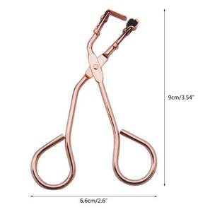 Recourbe-cils avec coussinets de rechange, sans pincement, en acier inoxydable, pour tous types de cils, disponible en argent mat et noir - Product Image 4