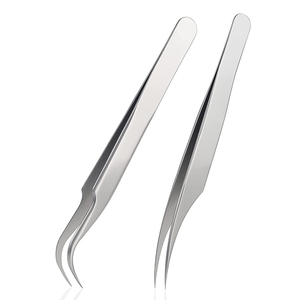 Pince à épiler anti-magnétique de haute qualité pour cils volumineux à 90 degrés, ensemble personnalisé avec étiquette privée, en acier inoxydable avec poignée en fibre pour cils - Product Image 2