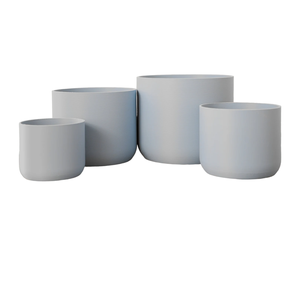 Maceta Nórdica Moderna para Interiores y Exteriores, Blanca, en Forma de Copa, de Plástico PP con Recubrimiento en Polvo, Duradera, Ligera y Ecológica para el Hogar - Product Image 1