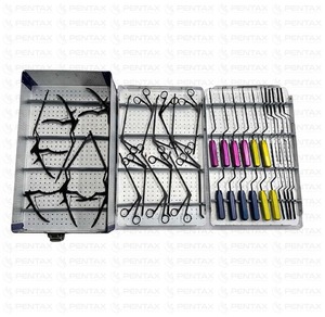 Juego de Instrumentos Quirúrgicos Espinales Manuales Mínimamente Invasivos para la Columna Vertebral Lumbar Posterior, Acero Inoxidable Alemán de Grado Hospitalario, CE Pentax - Product Image 1