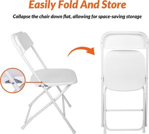 White Outdoor Durable <b>Folding</b> <b>Beach</b> <b>Chairs</b> <b>for</b> Weddings and Parties - Product Image 4
