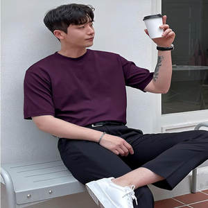 Venta al por mayor 100% algodón hombres camiseta de peso pesado de gran tamaño de manga corta de secado rápido serigrafía diseño personalizable - Product Image 3