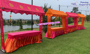 Decoración de puestos coloridos para ceremonia de brazalete, decoración de tienda única para eventos de boda al aire libre, nueva boda Rehdi, puesto y decoración de tienda - Product Image 5