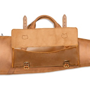 Étui court en cuir Backwoods Heritage pour équipement de tir en extérieur, housse de protection MOLLE à dégagement rapide, sac de rangement compact rembourré - Product Image 4