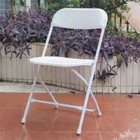 Chaises pliantes modernes en plastique blanc résistant aux UV, légères, imperméables, empilables, pour extérieur, mariage, jardin, fête, événement, conférence