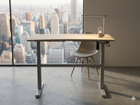 Bureau de travail électrique réglable Lumetal avec surface métallique, poste de travail debout, bureau d'ordinateur, bureau à domicile intelligent