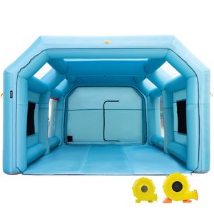 Cabina di Verniciatura Gonfiabile Portatile 26x13x10ft con Illuminazione LED per Verniciatura Auto, Versione Migliorata con 2 Ventilatori e Sistema di Filtraggio dell'Aria - Product Image 1