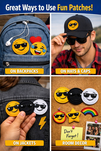 Custom Smiley Face Embroidered <b>Patch</b> with Sunglasses Iron <b>On</b> <b>Sew</b> <b>On</b> Badge for Garments Bags Caps Decoration - Product Image 6