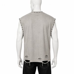 SHY SPORTS Custom Oversized Graphic Printed Tank Top 100% Cotton Jersey Hip Hop Design <b>Sleeveless</b> <b>TShirt</b> For Unisex Comfort Wear - Product Image 6