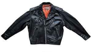 Veste de moto en cuir de vachette véritable de qualité supérieure pour homme, veste en cuir noir vintage, veste de motard slim fit pour homme - Product Image 4