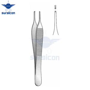 Pinzas de Disección Adson de 12 cm (4-3/4 Pulgadas) con 1x2 Dientes, Pinzas Quirúrgicas de Acero Inoxidable de Primera Calidad para Cirugía General - Product Image 2