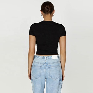 Camiseta holgada Y2K para mujer, Top corto de algodón para niñas, blusa sin mangas, camisola Sexy para mujer, Top básico liso para mujer - Product Image 4