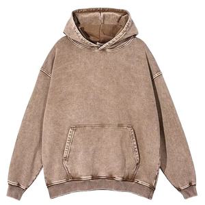 Sweat-shirt à capuche délavé pour homme, style vintage, effet usé, coupe décontractée, en coton doux, pour un look décontracté et streetwear tendance - Product Image 1