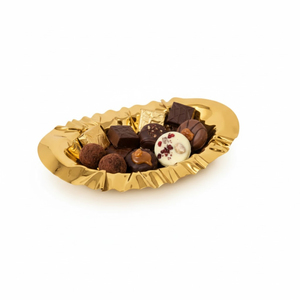 Chocolate Presentation Bowl Elegant Hammered Silver Pedestal Platter With Handles For Wedding <b>Eid</b> And Premium Party <b>Gift</b> - Product Image 2