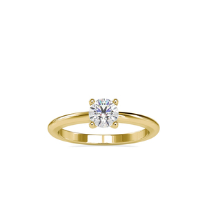 Four Prong Round Cut Moissanite Diamond Rose Tone <b>Solitaire</b> Romantic Propose Gift 925 Sterling <b>Silver</b> <b>Ring</b> - Product Image 3
