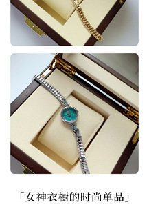Luxury Retro Lady Style Opal Women's Watch Brass Case Quartz Movement Pointer Dial Display <b>Acrylic</b> Band Water Resistant 10m - Product Image 4