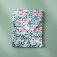 Tissu 100 % coton imprimé nœuds papillon et fleurs, haute qualité, doux et léger, pour vêtements féminins et pour filles
