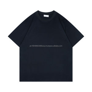 T-shirt personnalisé avec logo brodé, t-shirt surdimensionné de haute qualité, 100% coton lourd, col rond confortable, t-shirts vierges pour hommes - Product Image 1