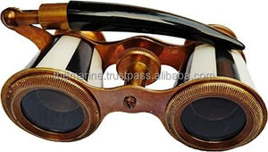 Binoculares de gafas de ópera de 2,5 pulgadas para adultos con asa, binoculares de mano de tamaño de bolsillo de latón y Perla de capitán - Product Image 3