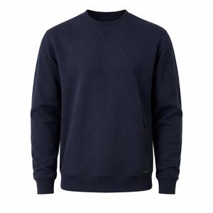 Sweat-shirt à capuche pour homme, col rond, coupe ample, couleur unie, poche zippée, pull décontracté, tricoté en polaire, style hiver, séchage rapide - Product Image 1