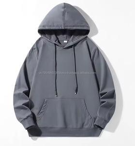 Venta al por mayor a granel totalmente personalizado otoño en blanco liso polar de gran tamaño Sudadera con capucha bolsillo de canguro sudaderas con capucha - Product Image 1