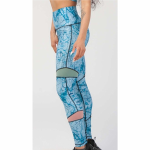 Leggings de yoga sans couture pour femmes, personnalisés par sublimation, de haute qualité, taille haute, élastiques, unis, séchage rapide, effet compression - Product Image 5