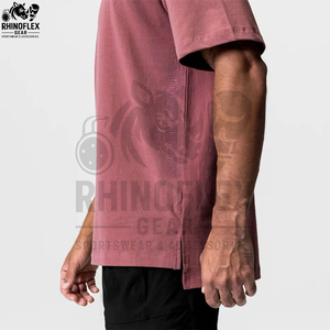 T-shirt surdimensionné vintage streetwear personnalisé de haute qualité pour hommes, couleur contrastée, en coton. - Product Image 6