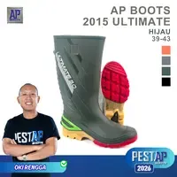 AP <b>Boots</b> 2015 Ultimate Hijau Safety <b>Boots</b>-Steel Toe PVC Protective Footwear Waterproof <b>High</b> Durability - Product Image 2