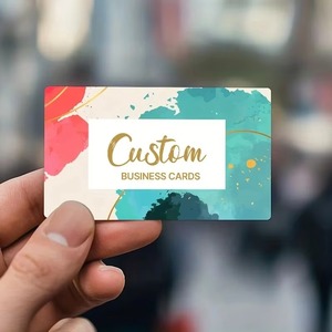 Cartes de visite personnalisées de luxe, impression de texte et de logo personnalisés, carton duplex, impression numérique en relief, qualité supérieure haut de gamme - Product Image 4