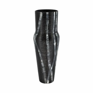 Vase de sol moderne en métal noir tendance, 17 pouces de hauteur, décoration artisanale - Product Image 4