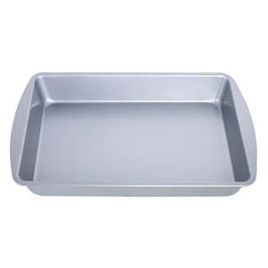 Bandeja rectangular profunda antiadherente de 32 x 22 cm, color gris, apta para horno, utensilio de cocina duradero. - Product Image 2
