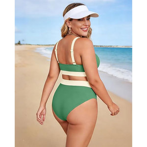 Solid Trader Robe de plage unie élégante à col rond, coupe ajustée, en tissu doux, grande taille pour femme - Product Image 3