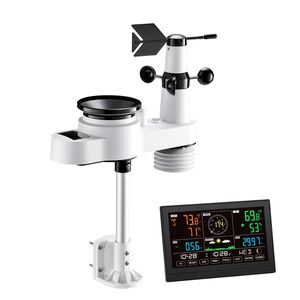 Stazione Meteo Wireless 5-in-1 con Display VA da 7,5 Pollici, Alimentazione Solare, Sensori Interni ed Esterni, Pluviometro, Termometri Domestici - Product Image 5
