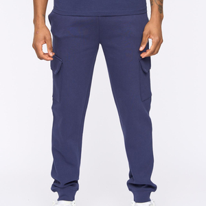 Pantalones Deportivos de Algodón Azul Marino para Hombre, con Bolsillos Laterales, Cintura Elástica, Corte Informal, para Otoño - Product Image 6