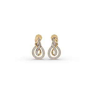 <b>Infinity</b> Loop Lab-Grown Diamond Earrings - Product Image 2