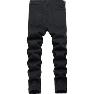 Jeans de Mezclilla Ajustados y Desgastados para Hombre, Estilo Casual, Jeans Ajustados de Moda para Hombre - Product Image 3