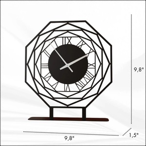 White Tabletop <b>Clock</b> Decorative Timepiece Perfect For Home Office Bedroom And Modern Desk Decor Wholesale From India - Product Image 5