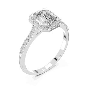 แหวนเพชรแล็บโกรว์ทรงเรเดียนท์คัท น้ำหนัก 1.00 กะรัต สี E ทองคำแท้ 18K ประดับเพชรข้าง น้ำหนัก 0.22 กะรัต สี EF สำหรับทุกเพศ - Product Image 6
