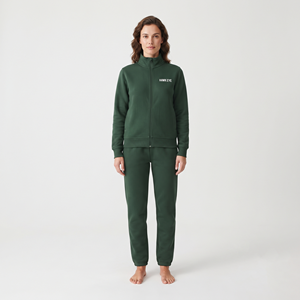 Survêtement décontracté zippé en coton grande taille pour femme, idéal pour l'entraînement et la vente en gros - Product Image 1