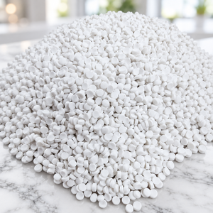 Mejor Precio, Superventas: Carbonato de Calcio en Gránulos (Masterbatch) en Formato Blanco Natural, Materia Prima para Bidones - Product Image 1