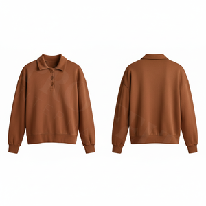 เสื้อโปโลแขนยาวแฟชั่นลำลองสไตล์สปอร์ตสำหรับเดินทาง คอปกติดกระดุม ผ้าคอตตอนผสมใส่สบาย รับผลิตแบบ OEM ODM - Product Image 6