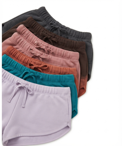 Shorts Casuales de Punto para Mujer con Bolsillos, Cintura con Cordón Ajustable, Corte Regular, Color Sólido, Tela de Algodón Transpirable - Product Image 6