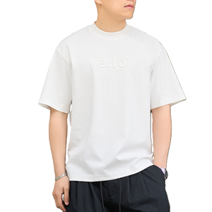 T-shirt de haute qualité pour homme, design tendance, décontracté, en coton lourd 100%, coupe ample, uni - Product Image 1