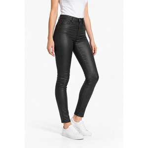 Jeans skinny noirs à taille haute pour femmes, style hip-hop, logo brodé, XS-XL - Product Image 3