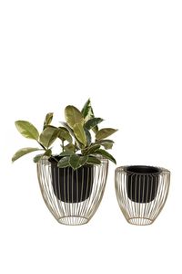 Ensemble de jardinières métalliques empilables, 3 supports élégants pour plantes, pour l'intérieur et l'extérieur, design élégant, capacité 5L/8L/12L - Product Image 4
