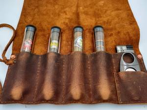 Étui à pipe en cuir artisanal vintage, étui de voyage personnalisé en cuir véritable pour pipe à tabac, sac de rangement PRB-0019 - Product Image 3