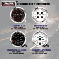 Baru untuk 85mm 4in1 Pengukur Tekanan Oli, Suhu Air, Tingkat Bahan Bakar, Volt dengan Panel Hitam 12-24V untuk Kapal & Mobil, Fungsi Peringatan