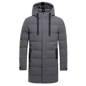 Winter Mid-Length Hooded <b>Puffer</b> Parka Windproof Insulated <b>Jacket</b> with Storm Flap Thermal Outdoor Coat Wholesale - Product Image 1